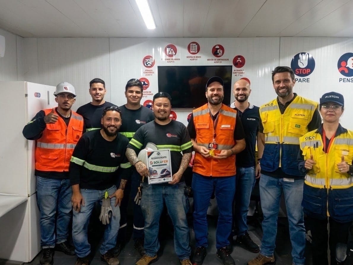Solufer premiada pela Alstom - Destaque do Mês em Segurança, Agosto 2026